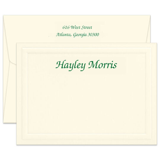 Triple Thick Studio Almond Flat Note Cards - Raised Ink